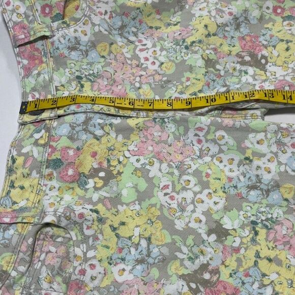 Lane Bryant Hi Rise Floral Pastel Spring Time Printed Denim Ankle Jeans SZ 16 - Picture 6 of 6